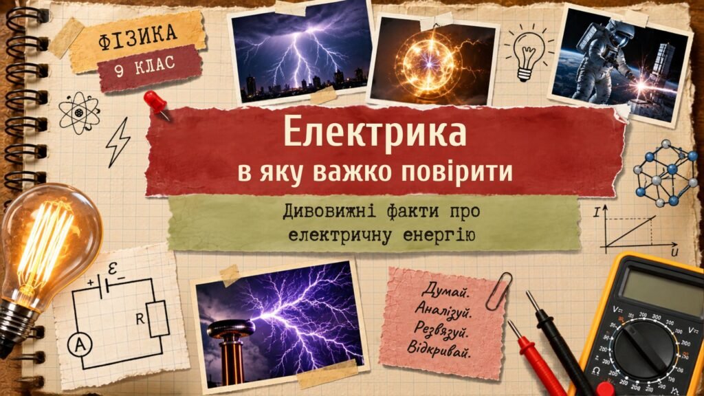 Головне зображення розробки: Фізика 9 (НУШ). Аналіз Контрольної роботи. Захист проєктів