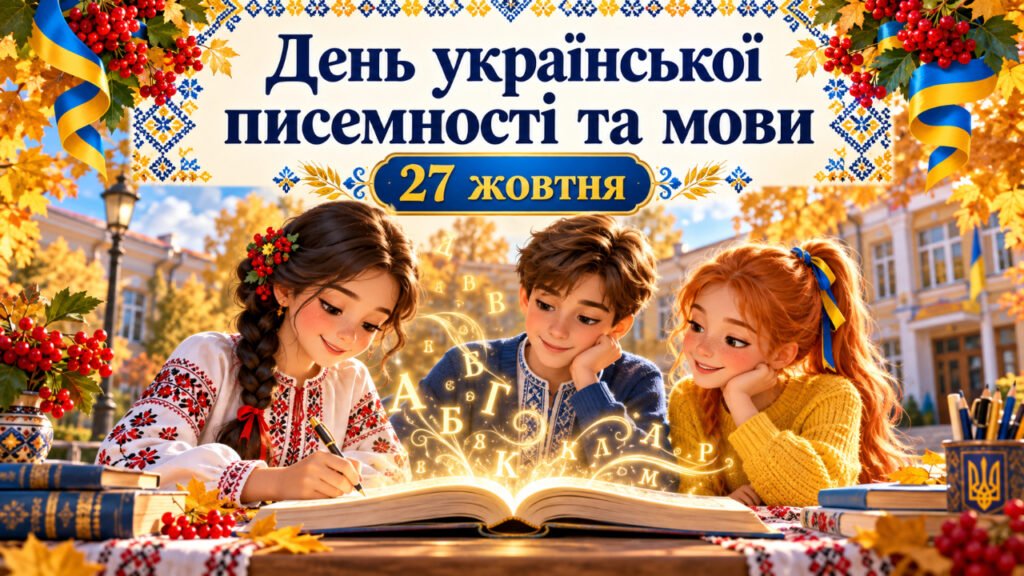 Головне зображення розробки: Презентація до Дня української писемності та мови – 27 жовтня – “Українська мова — мова нашої ідентичності”