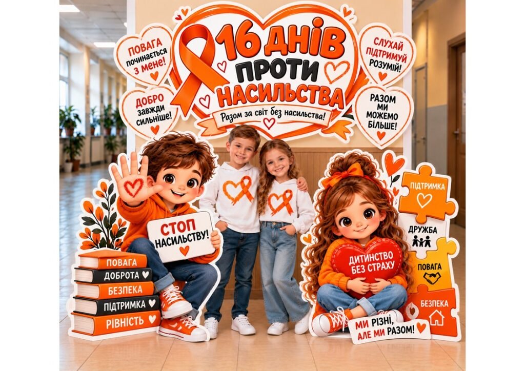 Головне зображення розробки: 🧡🖤 МЕГА ОФОРМЛЕННЯ ДО АКЦІЇ «16 ДНІВ ПРОТИ НАСИЛЬСТВА» 🖤🧡