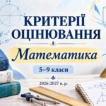 Критерії оцінювання з математики. 5–9 класи. 2026/2027 н. р.