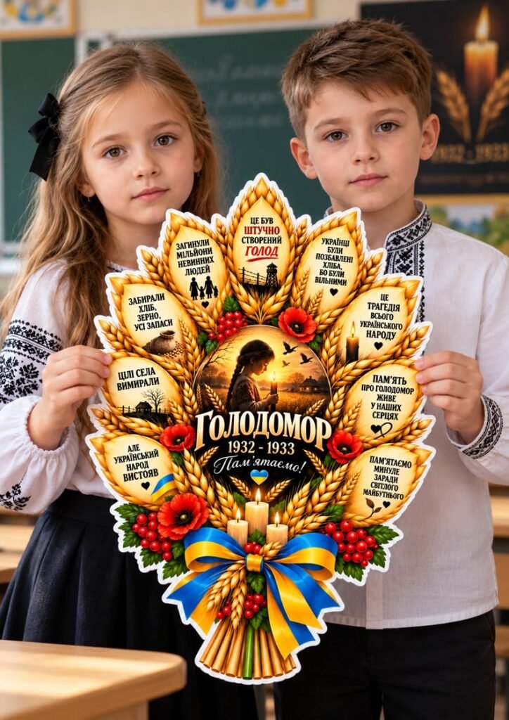 Головне зображення розробки: 🌾🕯️ КОЛОС ПАМ’ЯТІ — СИМВОЛ ПАМ’ЯТІ ПРО ЖЕРТВ ГОЛОДОМОРУ 🕯️🌾