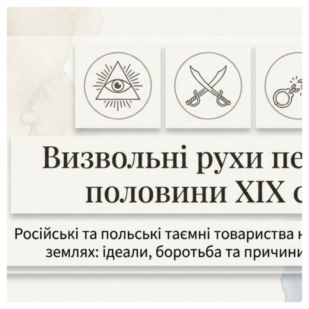 Головне зображення розробки: Польський і російський соціальні та політичні визвольні рухи в першій половині XIX ст. Методичний комплект для проведення уроку. 9 клас історія Україн