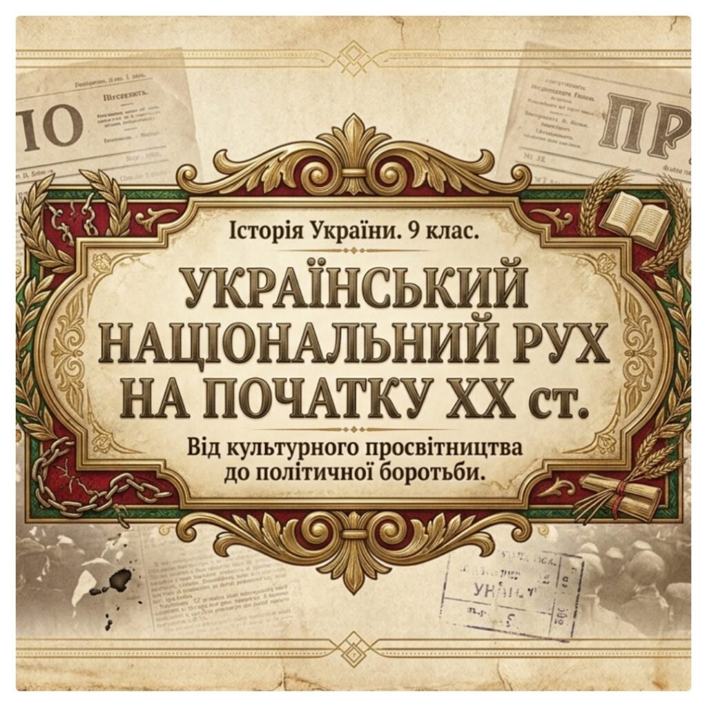 Головне зображення розробки: Українські політичний і національний рухи на початку XX ст. Методичний комплект для проведення уроку.9 клас історія України , мнп О.Пометун