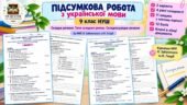 ПІДСУМКОВА РОБОТА З УКРАЇНСЬКОЇ МОВИ. Тема: «Складносурядне речення». 9 клас НУШ. МНП: О. Заболотного, Н.Голуб