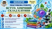 Підсумкова робота «Вступ. Хімічний склад клітини». Біологія, 9 клас (Без ГР)