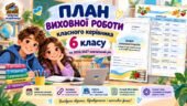 Готовий план виховної роботи для 6 класу НУШ на 2026/2027 н. р., активні посилання на освітні ресурси