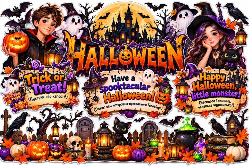 Головне зображення розробки: 🎃 Оформлення дошки «Halloween» — готовий комплект для друку