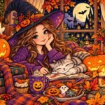 Фото розробки: 🎃 Розмальовки до Гелловіну (Halloween) — 5 мегарозмальовок на 9 аркушів А4 та формат А4