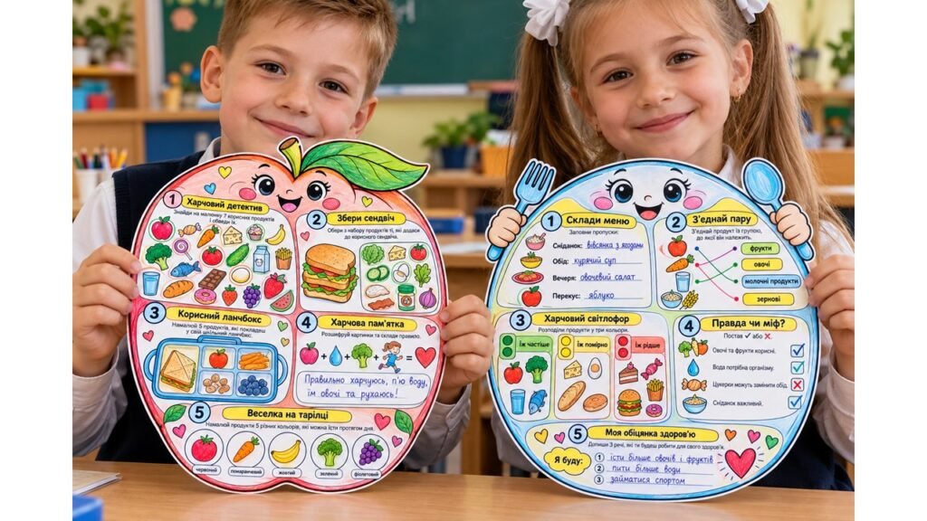 Головне зображення розробки: 🍎🥦5 РОБОЧИХ АРКУШІВ-РОЗМАЛЬОВОК ДО ДНЯ ЗДОРОВОГО ХАРЧУВАННЯ 🍎🥦