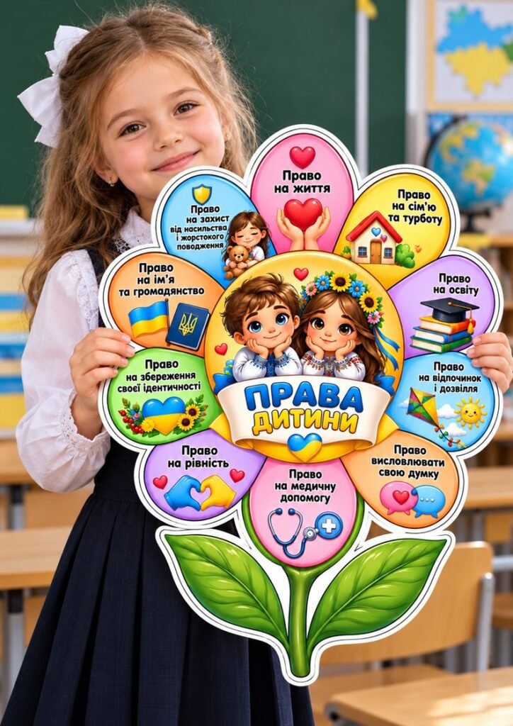Головне зображення розробки: 🌸 КВІТКА ПРАВ ДИТИНИ