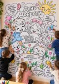 💛🎨 Велика розмальовка до Дня доброти 1, 4, 9, 16, 25 аркушів