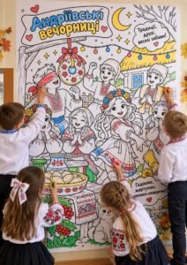 🥟🎨 Велика розмальовка до Андріївських вечорниць 1, 4, 9, 16, 25 аркушів