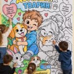 🐾🐶🐱 Велика розмальовка до Дня домашніх тварин 1, 4, 9, 16, 25 аркушів