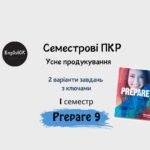Prepare 9. Speaking cards I семестр.