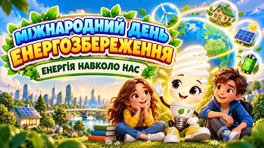 Головне зображення розробки: 11 листопада – Міжнародний день енергозбереження. Презентація + пам’ятка «10 правил енергозбереження».