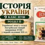 Історія України, 9 клас НУШ. Розділ ІІ — 12 аркушів і 2 контрольні. Пометун (2026)