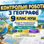 Географія 9 клас НУШ | Комплексні контрольні роботи ГР1, ГР2, ГР3 та підсумкова контрольна | Розділ ІІ «Національна і світова економіка» | Запотоцький