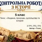 Підсумкова контрольна робота «Людина, природа, суспільство та історія» | 5 клас НУШ | Гісем, Мартинюк | 4 рівні | 2 варіанти |