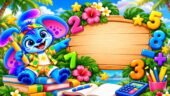 🏖️ Інтерактивний урок математики «Стіч відкриває пляжний бізнес» (Віднімання багатоцифрових чисел у стовпчик)