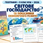 Робочі аркуші з географії. 9 клас НУШ. Урок 13. «Світове господарство та показники економічного розвитку». § 11. За підручником Запотоцького (2026)