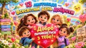 💖🌈 13 ЛИСТОПАДА — ВСЕСВІТНІЙ ДЕНЬ ДОБРОТИ! ✨💝 Анімована інформаційно-ігрова презентація | 30 яскравих слайдів | Інтерактивні ігри 🎮❤️